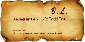 Baumgarten Lóránt névjegykártya