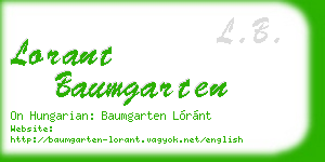lorant baumgarten business card